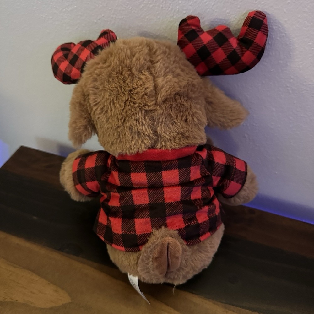 Set of 2 Spark Create Imagine Plush Moose & Holiday Hedgehog Stuffed Animals - Picture 2 of 9